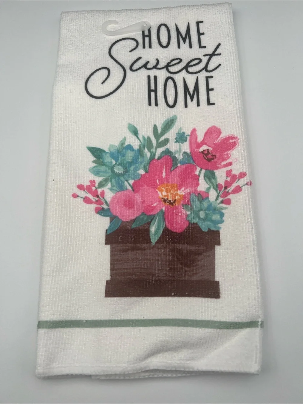 Home Collection Pink & Teal Floral Kitchen Towels - Set of 2